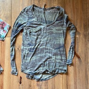 Boutique long sleeve camp shirt